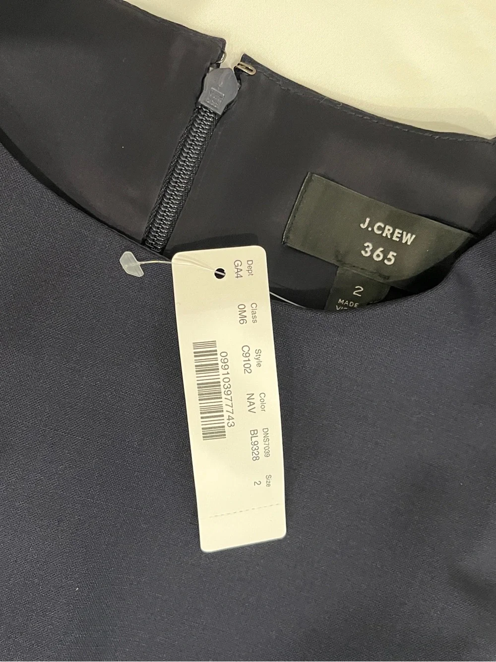 J. Crew Navy Cap-Sleeve Sheath Dress